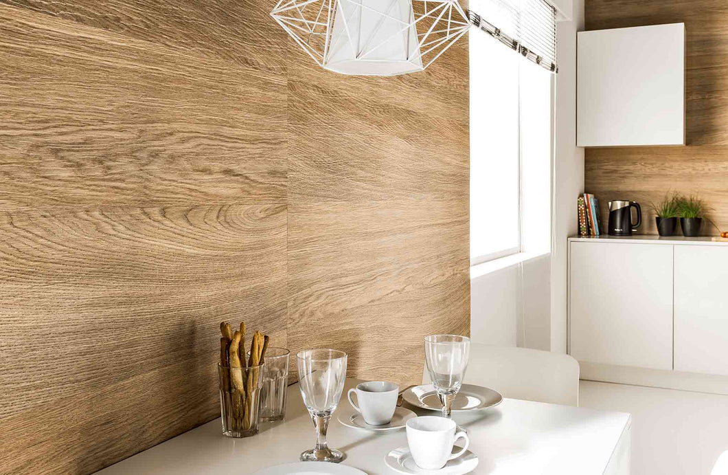 Vox Kerradeco internal wall cladding panel wood brandy kitchen